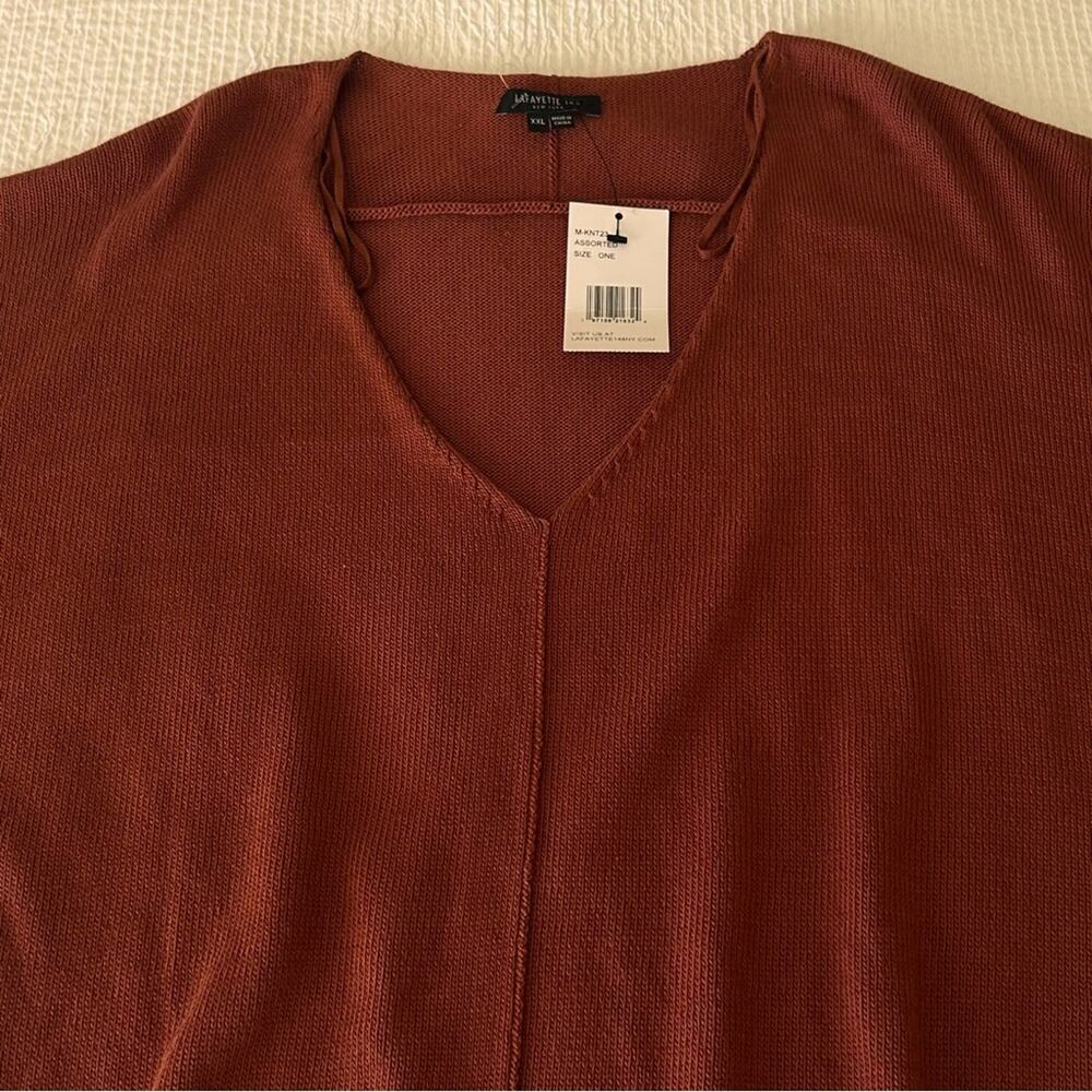 Lafayette 148 New York V-Neck Dolman Silk-Blend Sweater Size XXL - Picture 3 of 9